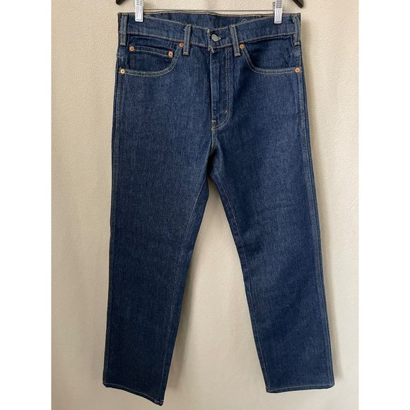 Levi’s Mens 501 Original Dark Wash Straight Fit Jeans - Picture 8 of 12